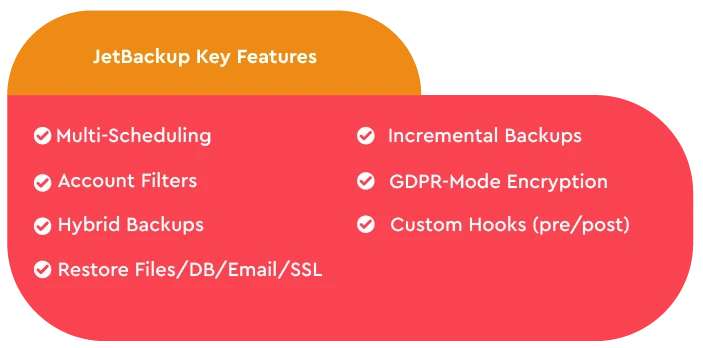 JetBackup Key Features